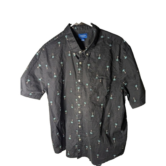 Arizona Jean Company Other - Arizona Jean Co. Mens short sleeve button‎ up floral shirt Palm Tree Y2K XL